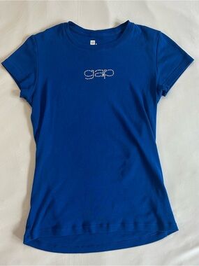 GAP Blue Tee with Rhinestone Logo